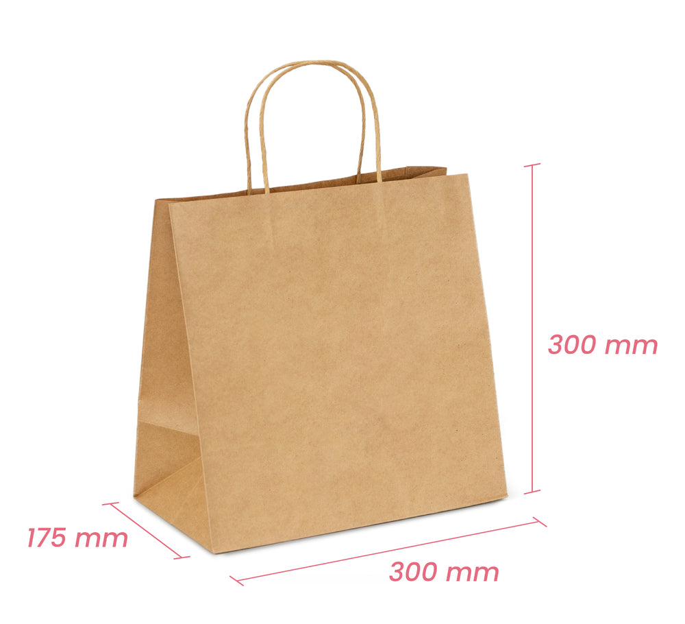 Kraft Paper takeaway Bags - Delivery Size