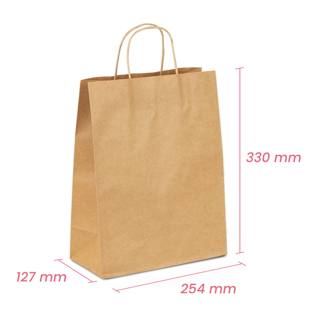 Kraft Paper takeaway Bags - Medium