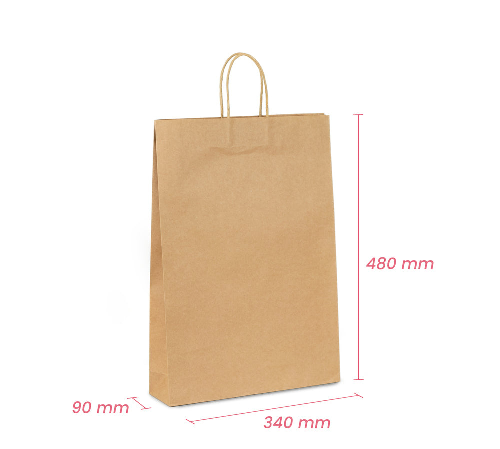 Kraft Paper takeaway Bags - Large