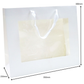 Premium White Gift Bags with Window & Handle - Large