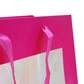 Premium Pink Gift Bags with Window & Handle - Large