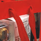 Premium Red Gift Bags with Window & Handle - Medium