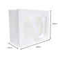 Premium White Gift Bags with Window & Handle - Medium