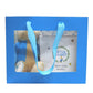 Premium Blue Gift Bags with Window & Handle - Medium