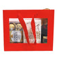 Premium Red Gift Bags with Window & Handle - Medium