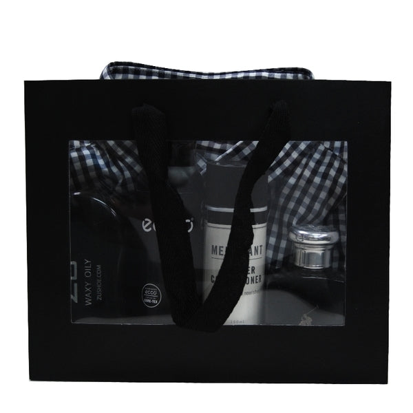 Premium Black Gift Bags with Window & Handle - Medium